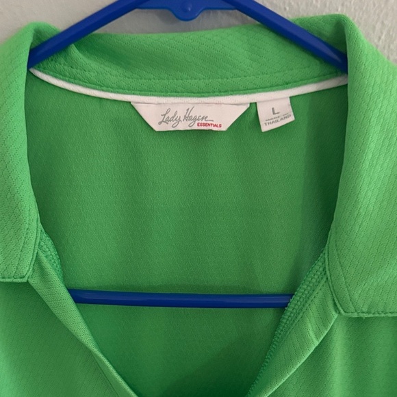 Lady Hagen Green Sleeveless Women's Golf Polo Top - Picture 3 of 4